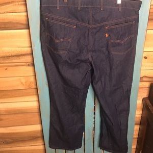 Vintage 80s Orange tab Levi’s jeans 44x29.5 dark wash